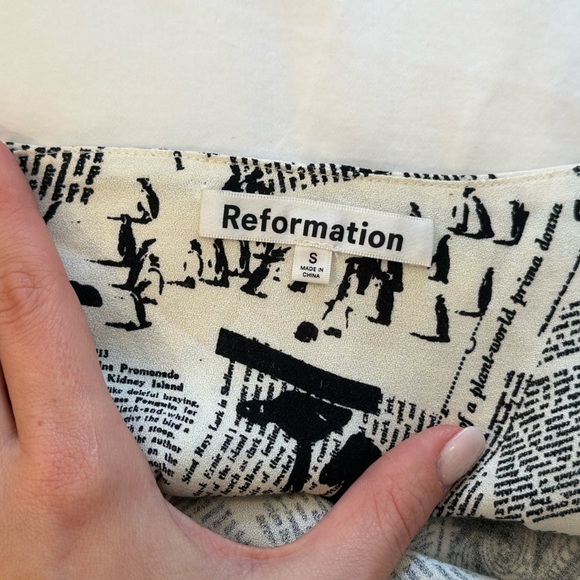 Reformation news print slip dress - Picture 3 of 4